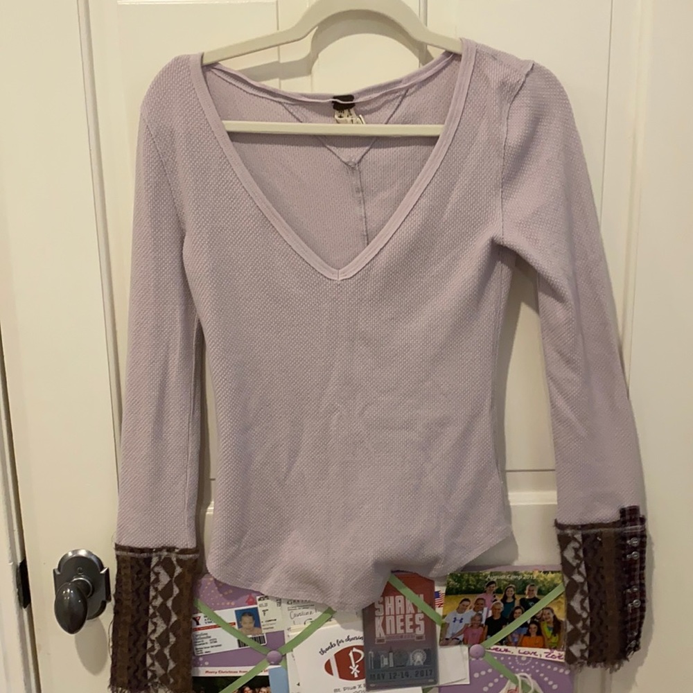 Purple free people sweater